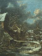Klaes Molenaer Winter landscape oil painting artist